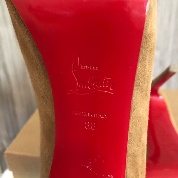 Christian Louboutin New Declic 120 Suede Camel - Picture 5 of 8